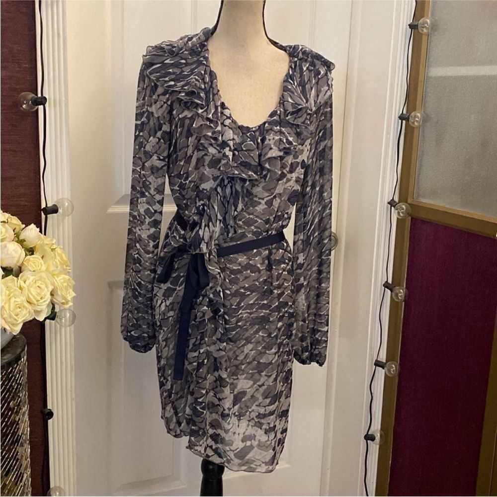 Sisley Abstract Patterned Dress, M